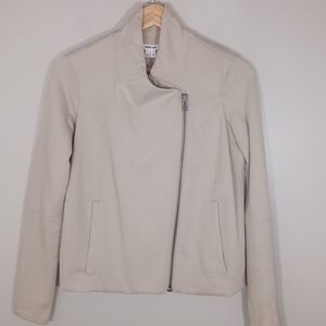Helmut Lang Moto Modern Minimalist Quiet Luxury Beige Blazer Size P/XS New‎